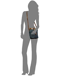 Patricia Nash Margaux Mini Woven Denim Crossbody Bag