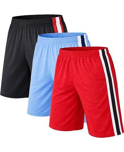 Galaxy By Harvic Men's Jump Start Drawstring Shorts, 3-Pack