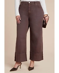 Eloquii Women's Tall Cuff Jean