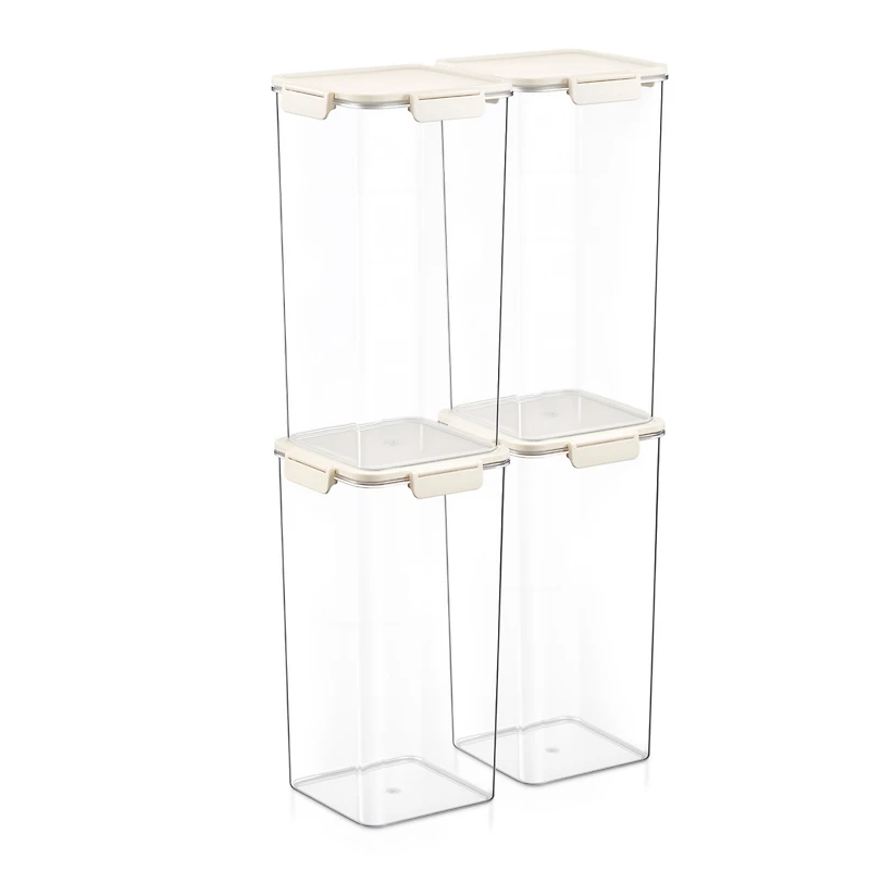 Sorbus Pack 6000ml/211.64oz Clear Stackable Airtight Food Storage Containers for Pantry, Rice, Pasta