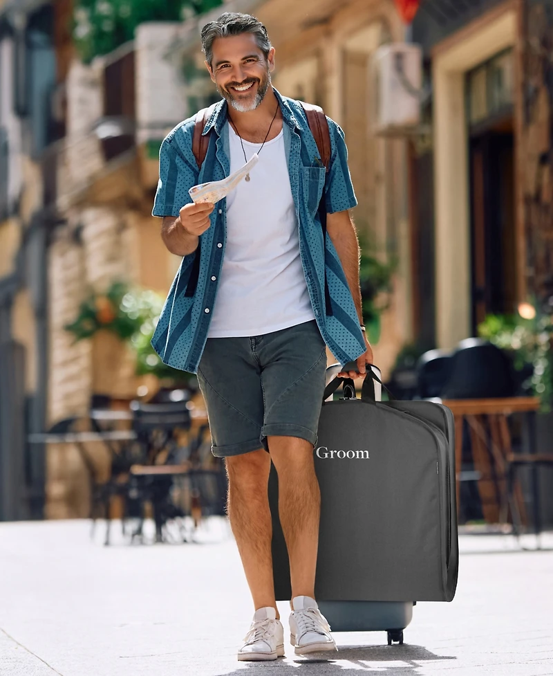 WallyBags 40" Deluxe Groom Embroidered Tux and Suit Travel Garment Bag