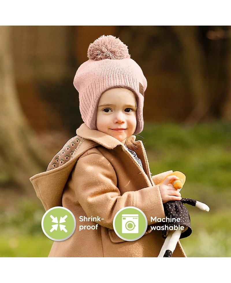 KeaBabies Muff Baby Beanie, Hat for Boys, Girls, Winter Hats Kids, Newborn, Infant, Toddler 0-36 months