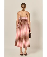 English Factory Women's Striped Midi Dress