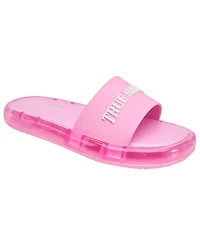 True Religion Women's Logo Strap Jelly Slide