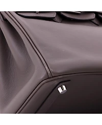 Pre-Owned HERMES Birkin 25 Handbag Grey Swift with Palladium Hardware