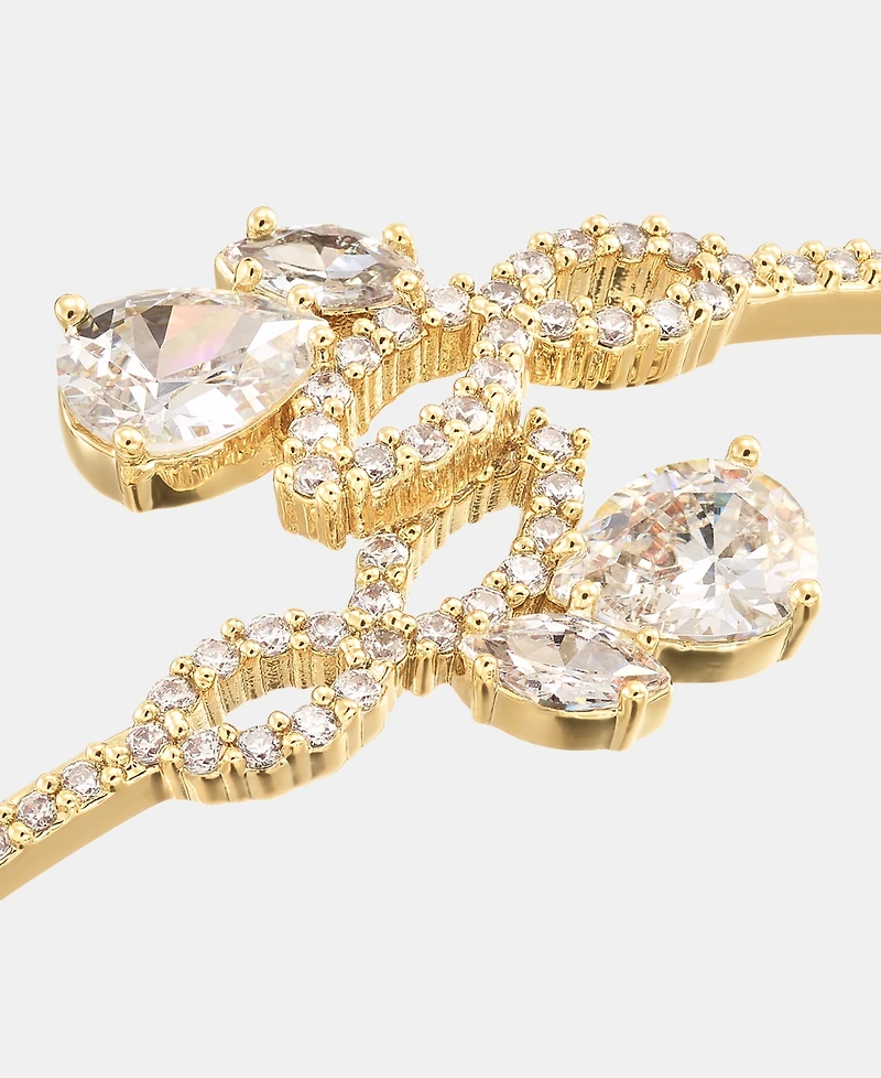 Givenchy Cubic Zirconia Bypass Bangle Bracelet