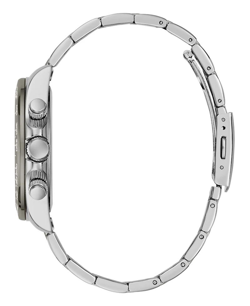 Guess Men's Silver-Tone Chronograph Watch, 42mm