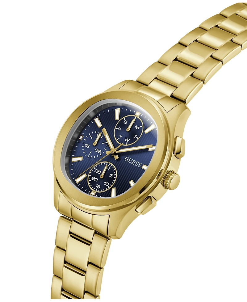 Guess Men's Gold-Tone Multi-Function Watch, 40mm