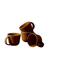 Gharyan Stoneware, Stoneware Coffee Mug Osun 6.7 oz - Set of 4