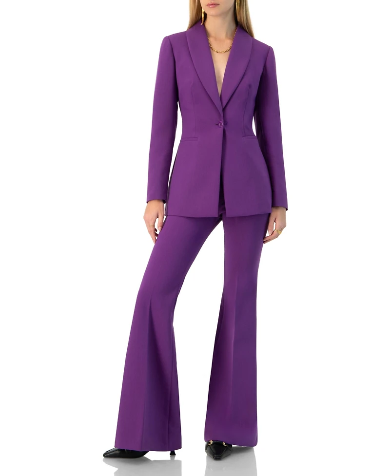 Ivonne Women's Shwal Collar Single-Breasted Blazer