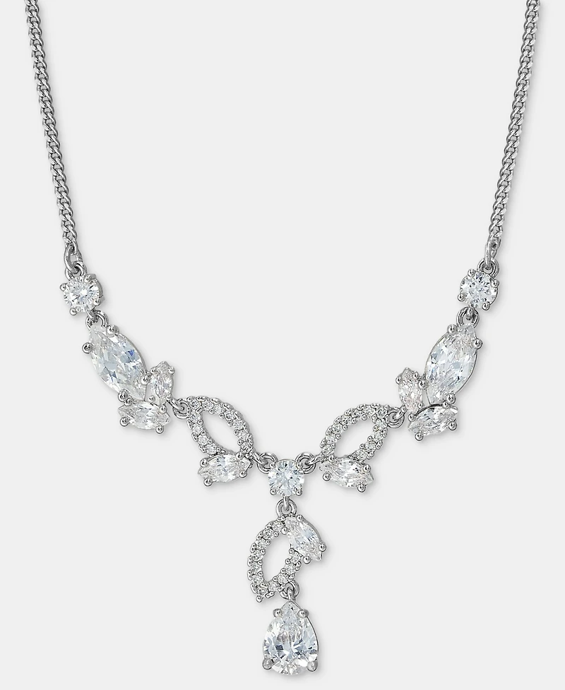 Givenchy Cubic Zirconia Lariat Necklace, 16" + 3" extender
