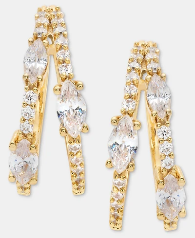 Givenchy Cubic Zirconia Split Hoop Earrings