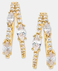 Givenchy Cubic Zirconia Split Hoop Earrings