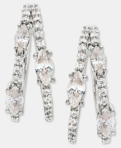 Givenchy Cubic Zirconia Split Hoop Earrings