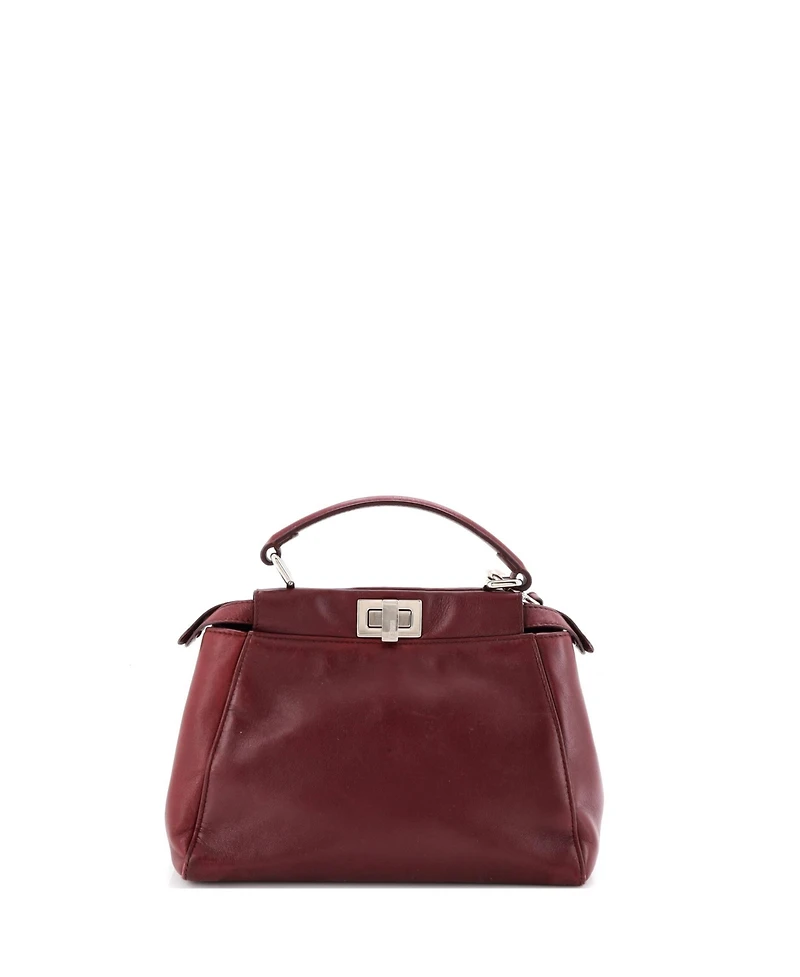 Pre-Owned Fendi Mini Peekaboo Bag Leather
