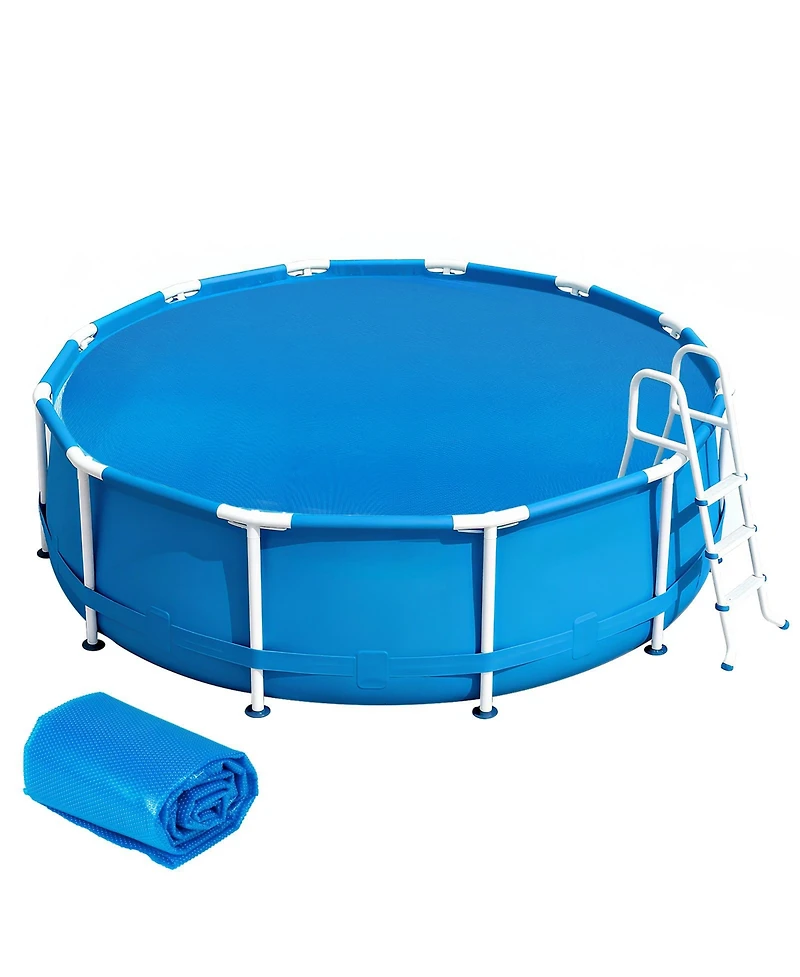 Sugift 8 ft Round Solar Pool Cover 12 Mil for In Ground Pools