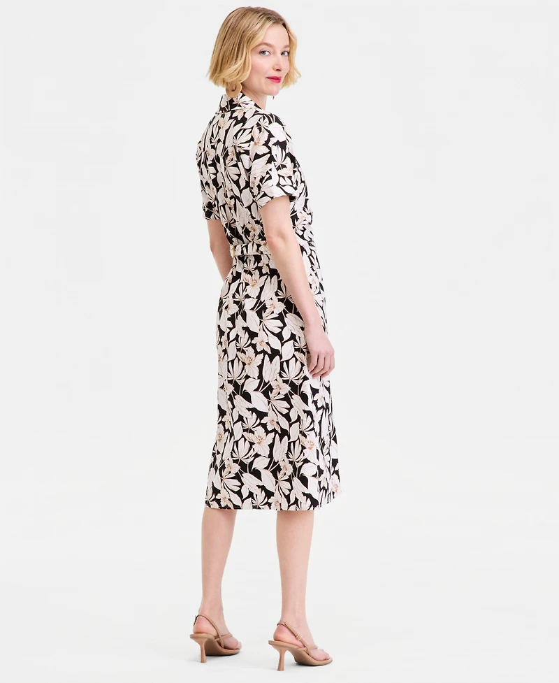 I.n.c. International Concepts Women's Printed Button-Front Midi Dress, Macy's Exclusive
