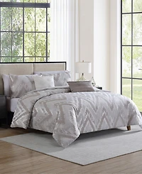 Vcny Home Lilliana Zigzag Jacquard 5-Pc. Comforter Set, Queen