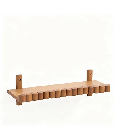Yigii Modern Scalloped Wall Shelf for Home Decor