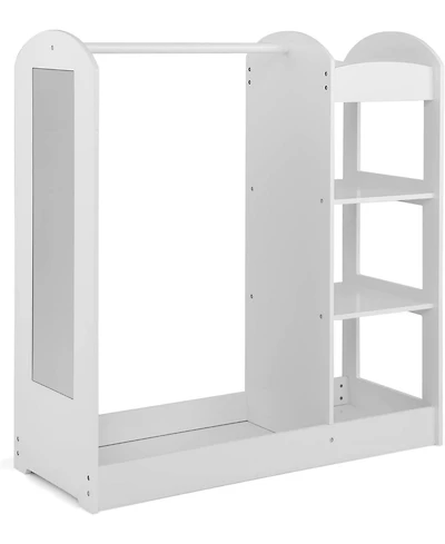 Sugift Kids Dress Up Storage Organizer with Built In Mirror