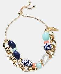 Style & Co Gold-Tone Beaded Slider Bracelet, Macy's Exclusive
