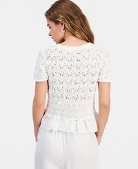 And Now This Petite Button-Front Peplum Cardigan, Macy's Exclusive