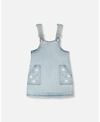 Deux par Deux Little Girls Little/Big Light Denim Overall Dress