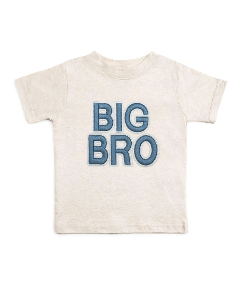 Sweet Wink Little Boys Big Bro Embroidered Patch Short Sleeve T-Shirt