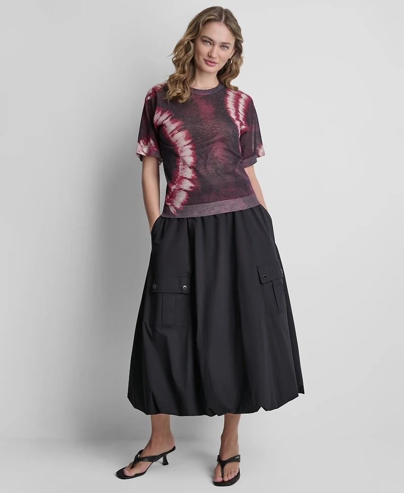 Dkny Women's Printed Short-Sleeve Sweater
