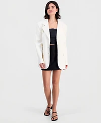 Bar Iii Women's Oversized Linen-Blend Blazer, Macy's Exclusive
