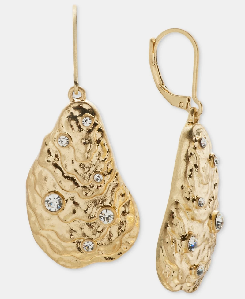 lonna & lilly Pave Oyster Shell Drop Earrings