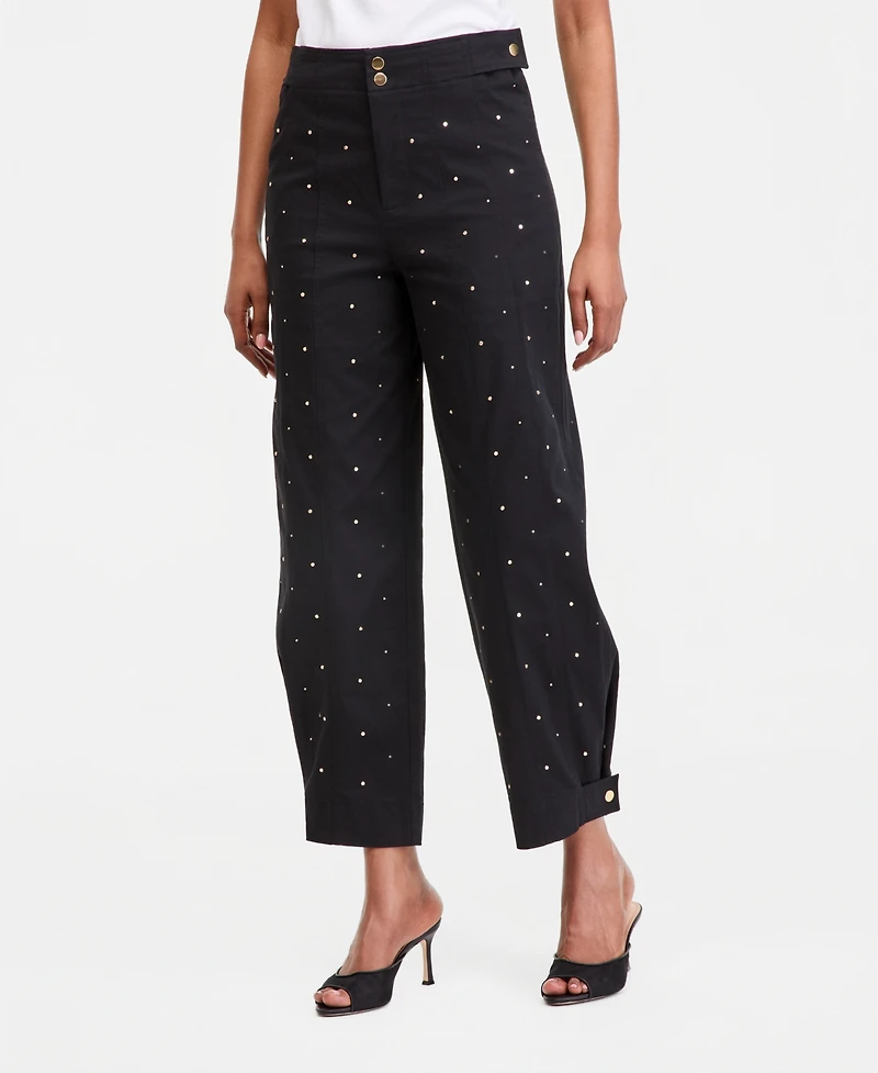 I.n.c. International Concepts Women's Studded Tapered Pants, Macy's Exclusive