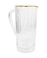 Classic Touch Linear Design Rimmed Pitcher