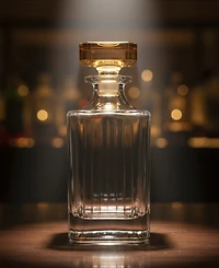 Classic Touch Square Liquor Bottle, 7.4"