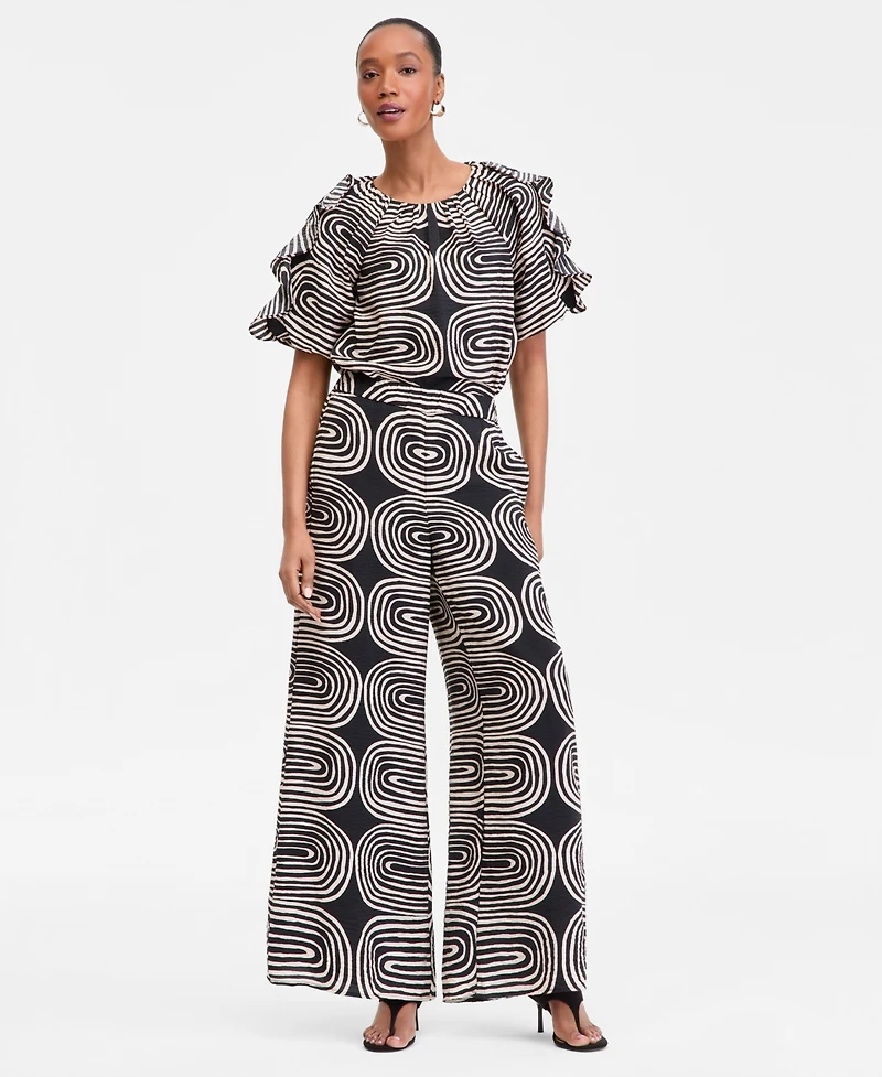 I.n.c. International Concepts Women's Printed Wide-Leg Pants, Macy's Exclusive