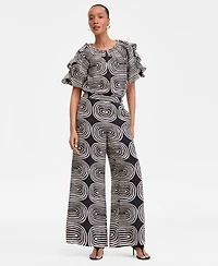 I.n.c. International Concepts Women's Printed Wide-Leg Pants, Macy's Exclusive