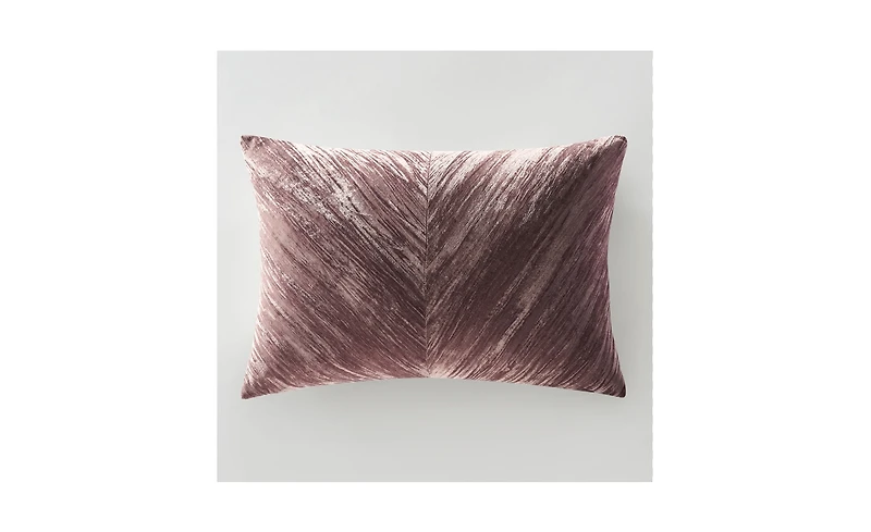 Elara Velvet Lumbar 14" x 20" - Dusty Mauve