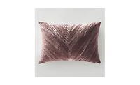 Elara Velvet Lumbar 14" x 20" - Dusty Mauve