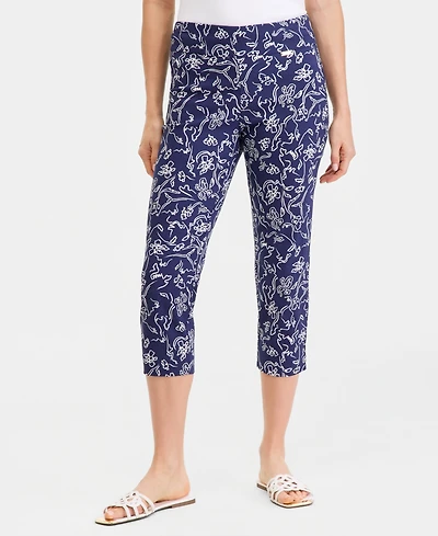I.n.c. International Concepts Women's Printed Pull-On Capri Pants, Macy's Exclusive