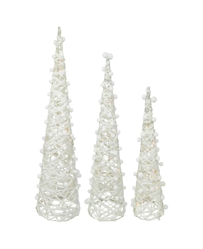 Northlight Northlight 39.25" Led Lighted Cone Tree Christmas Decoration, Set of 3
