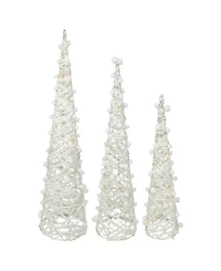 Northlight Northlight 39.25" Led Lighted Cone Tree Christmas Decoration, Set of 3
