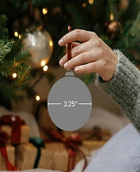 Northlight 6 Count 2- Finish Glass Ball Christmas Ornaments 80mm Set, 3.25"