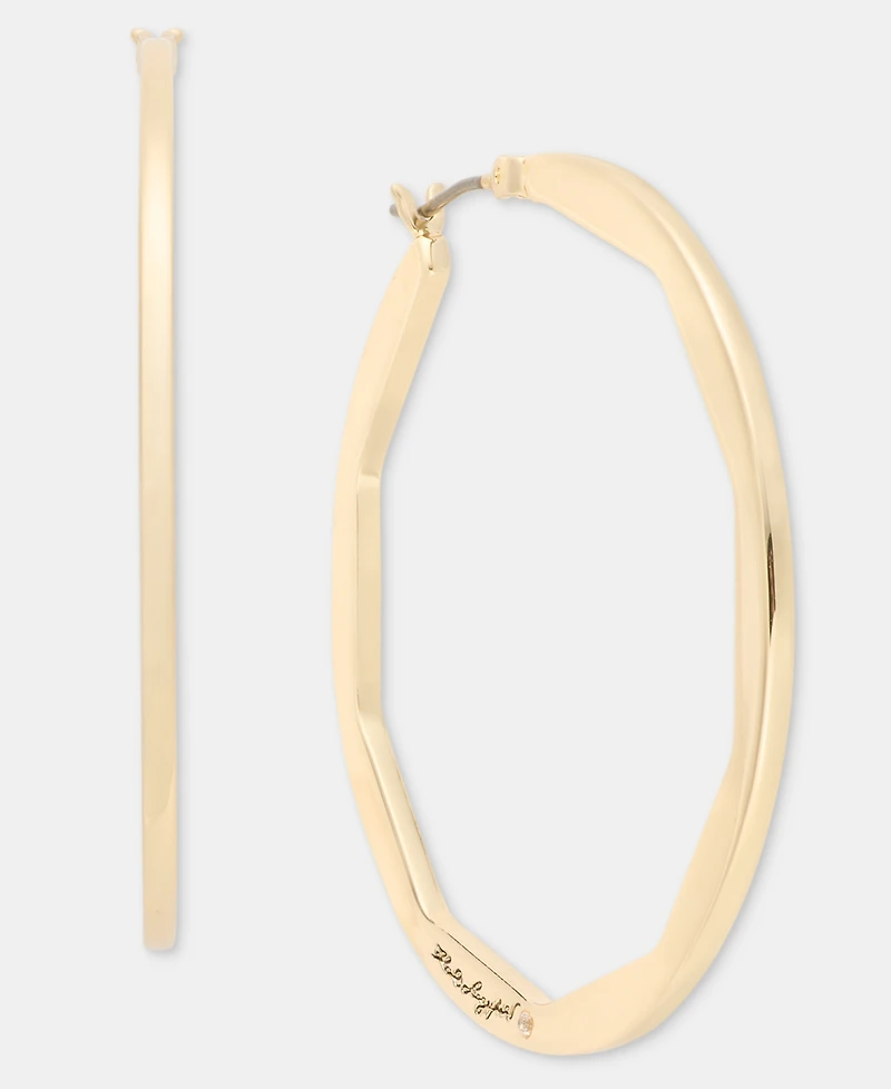 Karl Lagerfeld Paris Medium Inner Geometric Hoop Earrings, 1.67"
