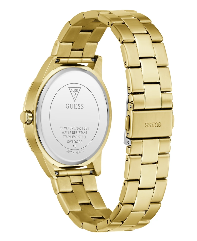 Guess Men's Gold-Tone Stainless Steel Watch, 40mm