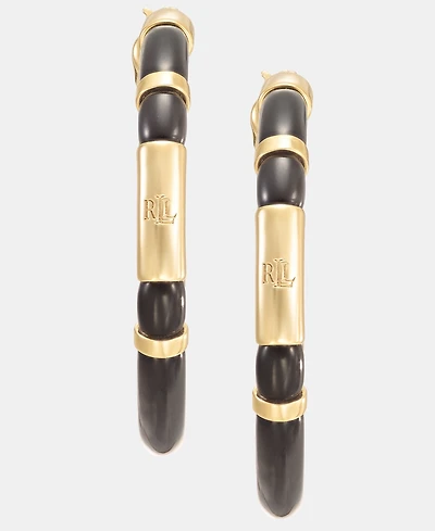 Lauren Ralph Lauren Medium Color Inlay Hoop Earrings