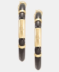 Lauren Ralph Lauren Medium Color Inlay Hoop Earrings