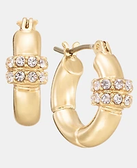 Lauren Ralph Lauren Small Pave Hoop Earrings