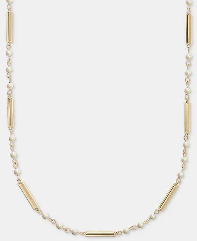 Lauren Ralph Lauren Imitation Pearl & Bar 20" Strand Necklace