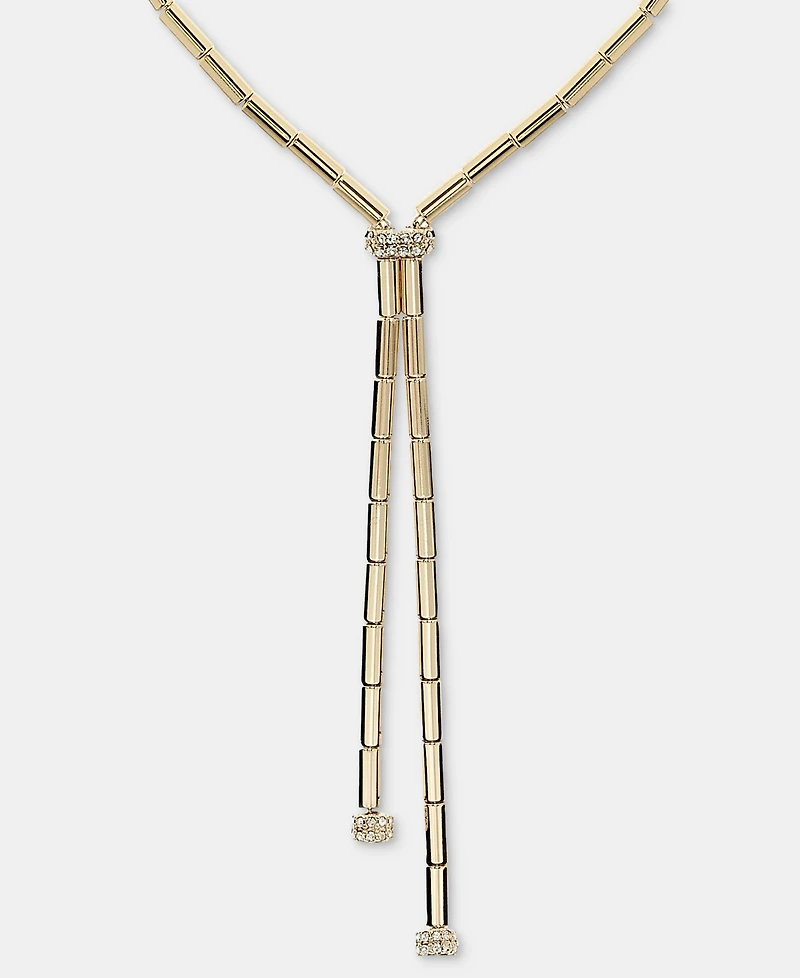 Lauren Ralph Lauren Pave Bead Lariat Necklace