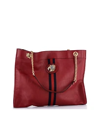 Pre-Owned Gucci Large Rajah Chain Tote Leather